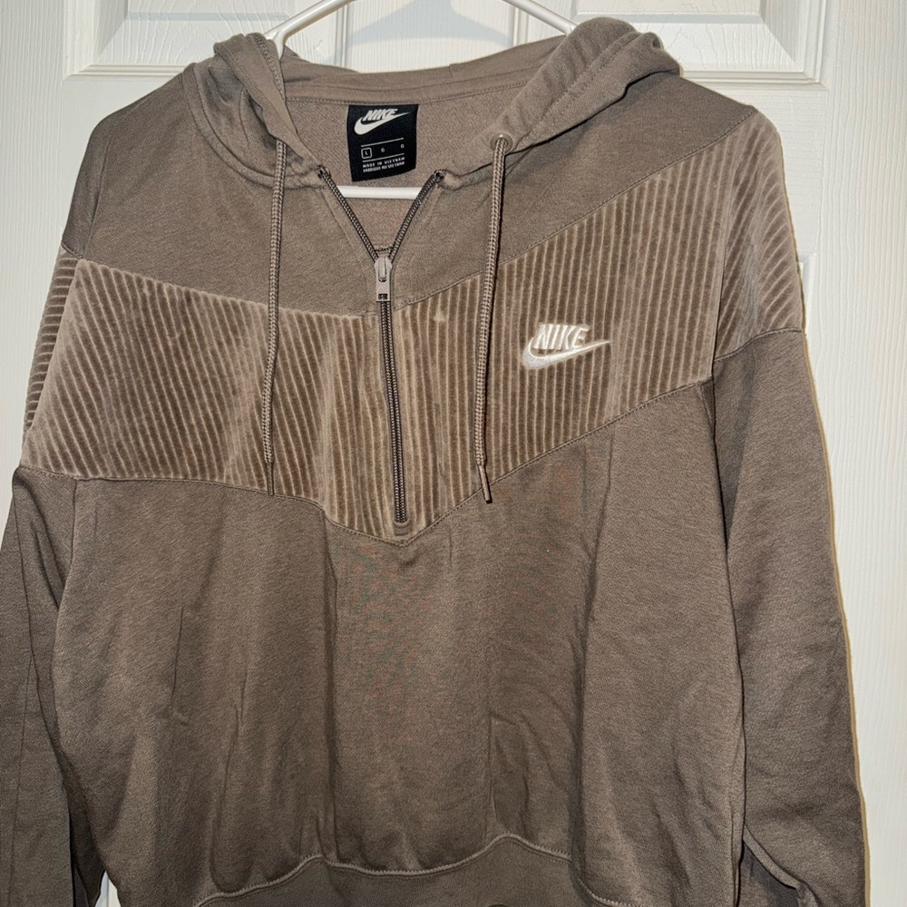 Nike Women's Brown Zip-Up Sweater